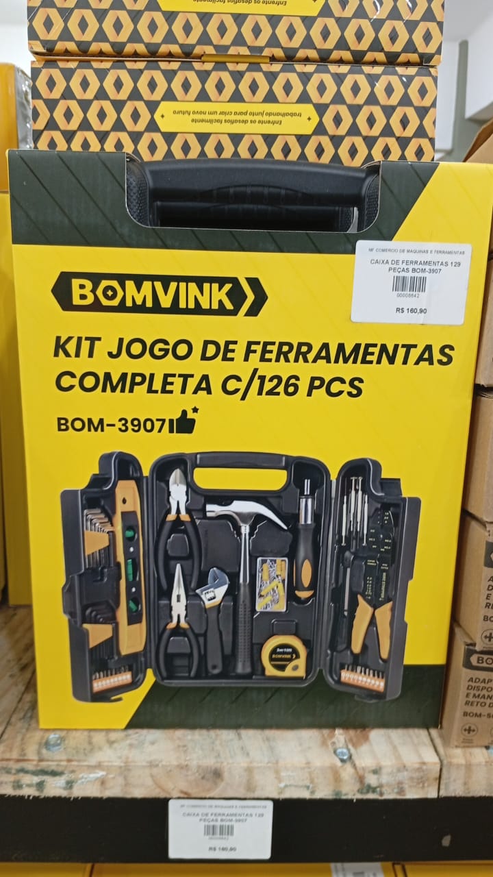 Kit Jogo De Ferramentas Completo Com Maleta 126 peças Bomvink