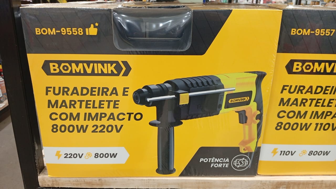 Furadeira e Martelete de Impacto Bomvink 127 e 220v 800w Garantia da Loja 6 meses