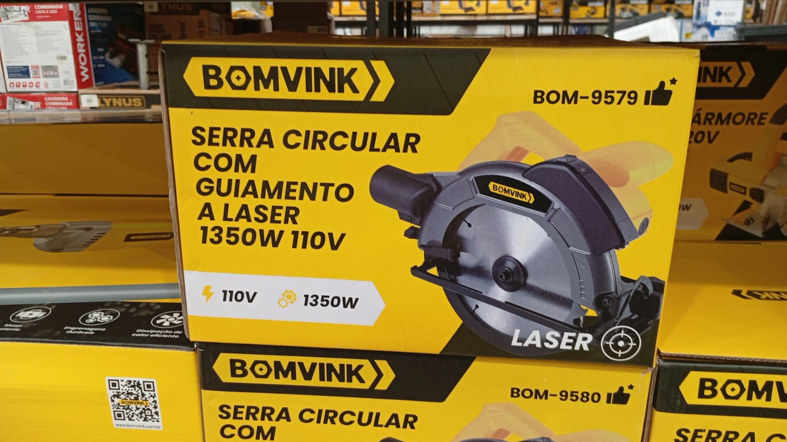 Serra Circular Com Guiamento a Laser 1350w 127 e 220v Garantia de 6 meses